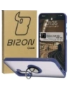 Etui z uchwytem na palec Bizon Case Hybrid Ring do Samsung Galaxy A36 5G / A56 5G przydymione z granatową ramką