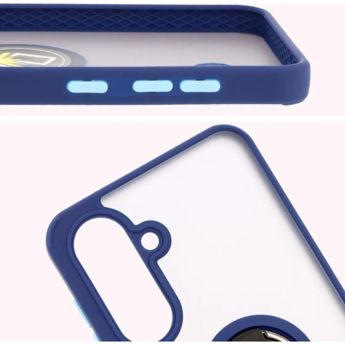 Kup Bizon Case Hybrid Ring Samsung Galaxy A36 5G / A56 5G fumuriu cu un cadru albastru închis - BIZ8002 - {ean13} - Sklep Home Screen