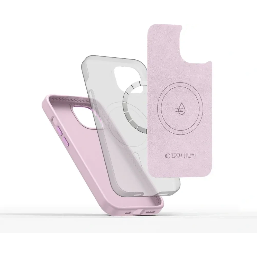 Etui Tech-Protect Silicone Pure MagSafe Apple iPhone 15 Pink Pearl
