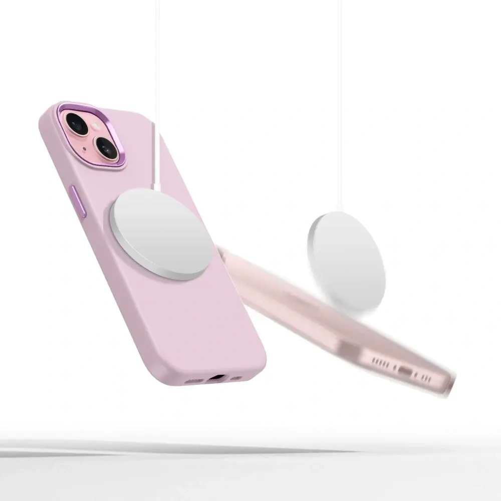 Etui Tech-Protect Silicone Pure MagSafe Apple iPhone 15 Pink Pearl