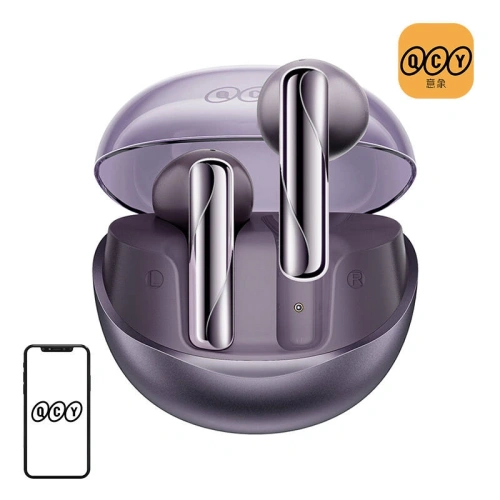 Buy QCY AilyBuds Clear T32 TWS wireless in-ear headphones (purple) - QCY93 - {ean13} - Home Screen Store Europe