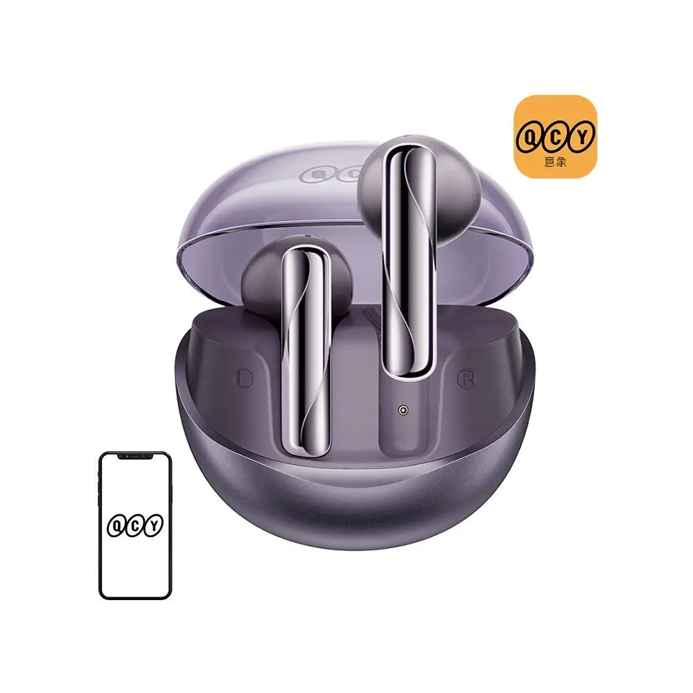 Bezprzewodowe słuchawki douszne TWS QCY AilyBuds Clear T32 (fioletowe)