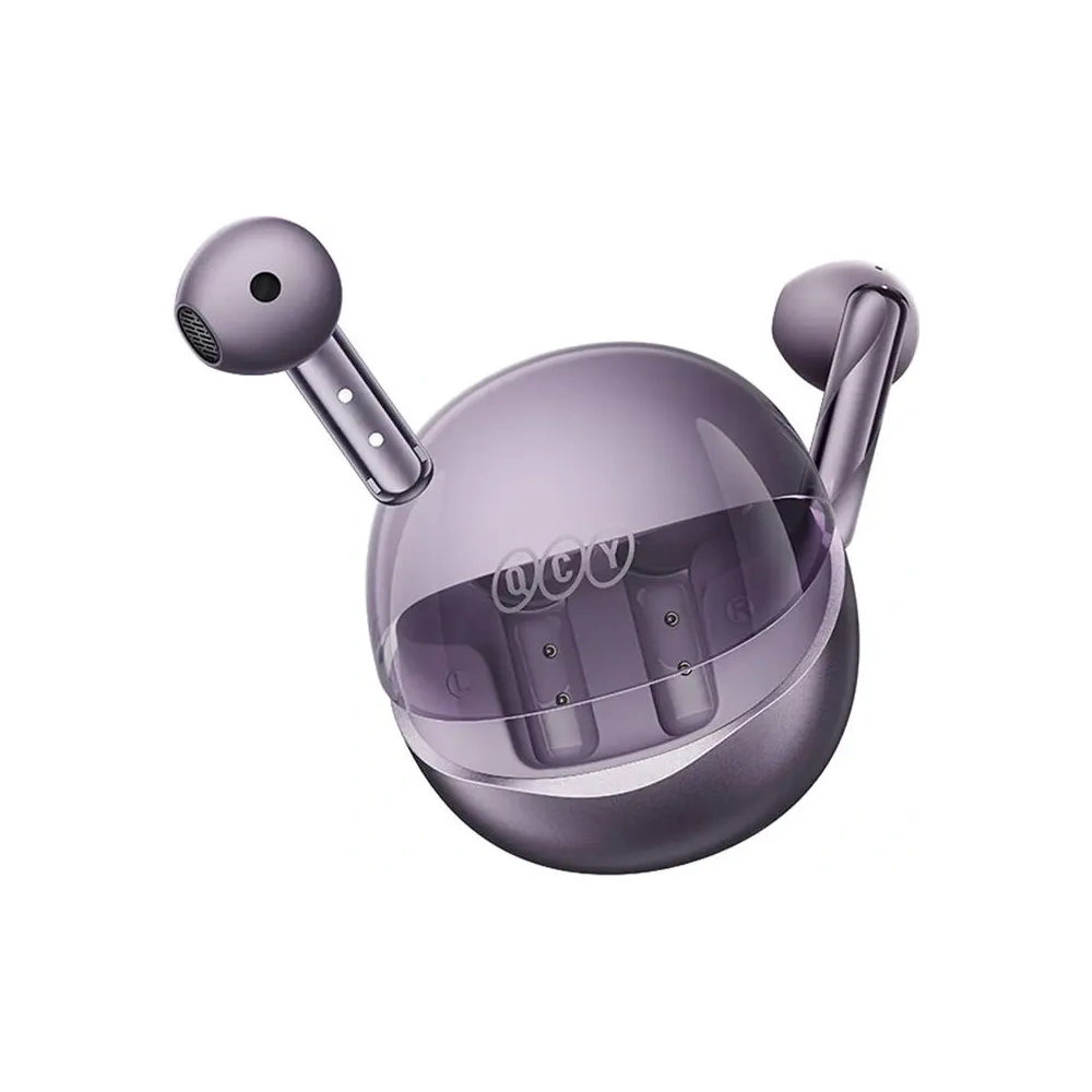 Bezprzewodowe słuchawki douszne TWS QCY AilyBuds Clear T32 (fioletowe)