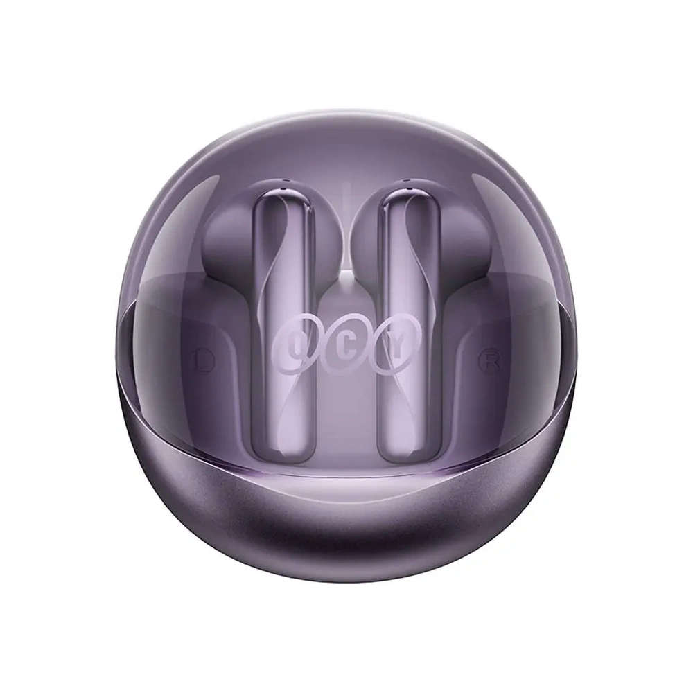 Bezprzewodowe słuchawki douszne TWS QCY AilyBuds Clear T32 (fioletowe)