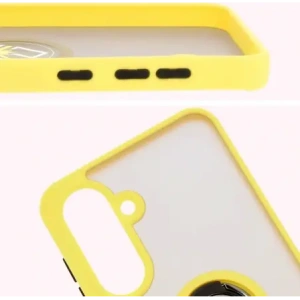 Buy Bizon Case Hybrid Ring Samsung Galaxy A36 5G / A56 5G smoky with a yellow frame - BIZ8004 - {ean13} - Home Screen Store Europe