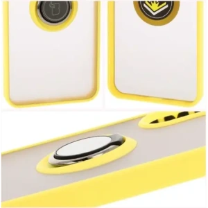 Buy Bizon Case Hybrid Ring Samsung Galaxy A36 5G / A56 5G smoky with a yellow frame - BIZ8004 - {ean13} - Home Screen Store Europe