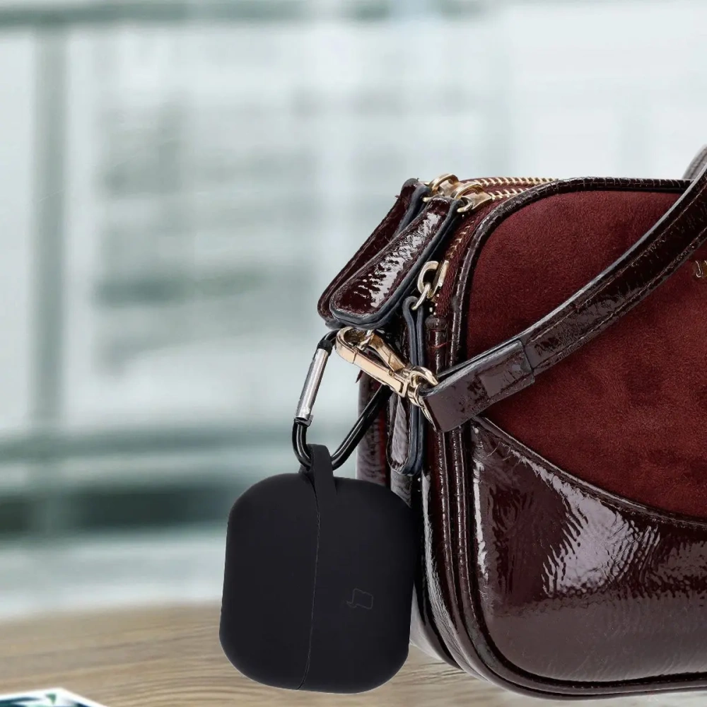 Silikonowe etui z karabińczykiem Bizon Case Headphone Silicone do Samsung Galaxy Buds 3 / 3 Pro czarne