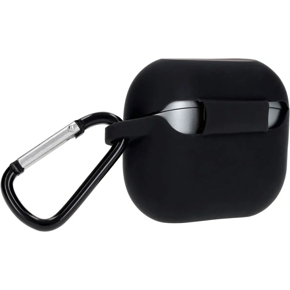 Silikonowe etui z karabińczykiem Bizon Case Headphone Silicone do Samsung Galaxy Buds 3 / 3 Pro czarne