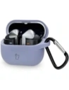 Silikonowe etui z karabińczykiem Bizon Case Headphone Silicone do Samsung Galaxy Buds 3 / 3 Pro szare