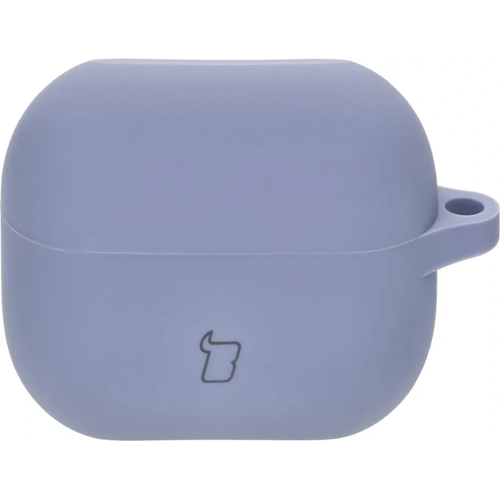 Silikonowe etui z karabińczykiem Bizon Case Headphone Silicone do Samsung Galaxy Buds 3 / 3 Pro szare