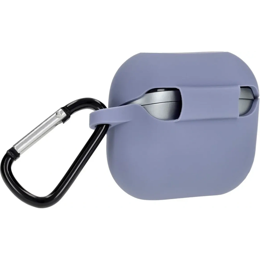 Silikonowe etui z karabińczykiem Bizon Case Headphone Silicone do Samsung Galaxy Buds 3 / 3 Pro szare