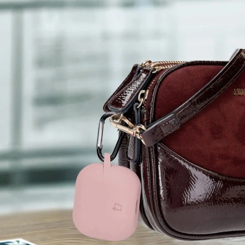 Kup Silikonowe etui z karabińczykiem Bizon Case Headphone Silicone do Samsung Galaxy Buds 3 / 3 Pro jasnoróżowe - BIZ8014 - {ean13} - Sklep Home Screen