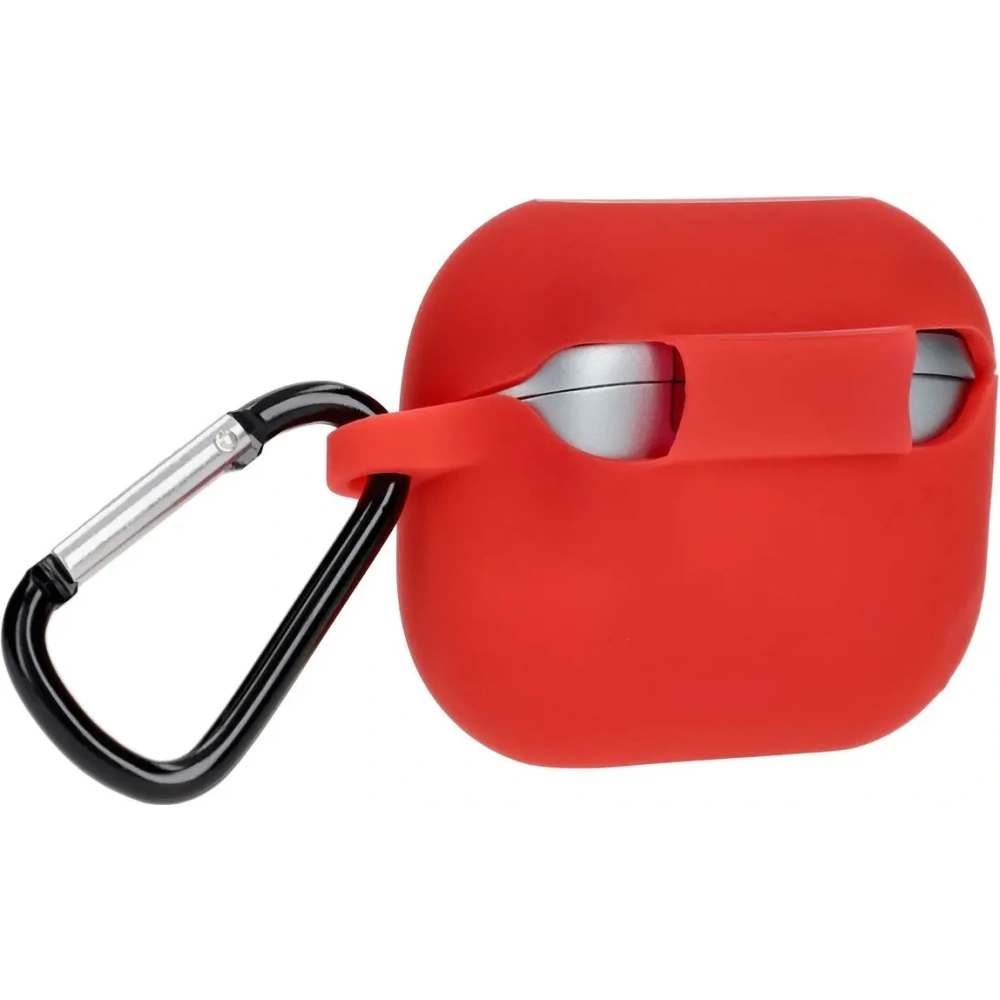 Silikonowe etui z karabińczykiem Bizon Case Headphone Silicone do Samsung Galaxy Buds 3 / 3 Pro czerwone