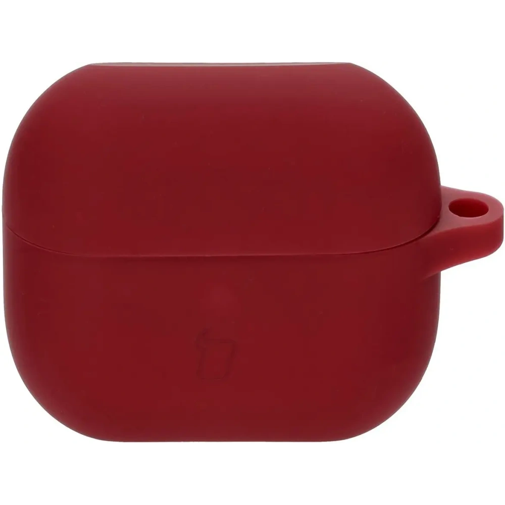 Silikonowe etui z karabińczykiem Bizon Case Headphone Silicone do Samsung Galaxy Buds 3 / 3 Pro burgundowe