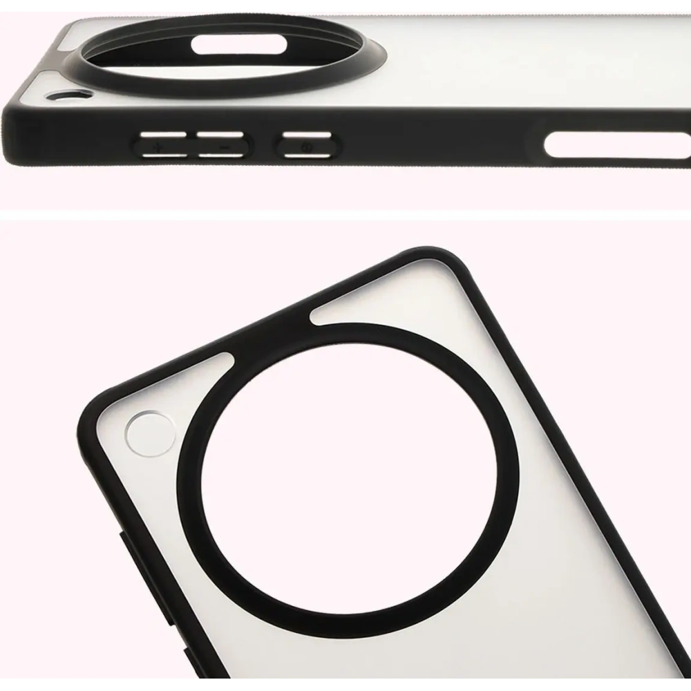 Etui Bizon Case Angelo do Oppo Find X8 Pro przydymione z czarną ramką