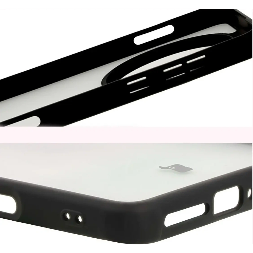 Etui Bizon Case Angelo do Oppo Find X8 Pro przydymione z czarną ramką