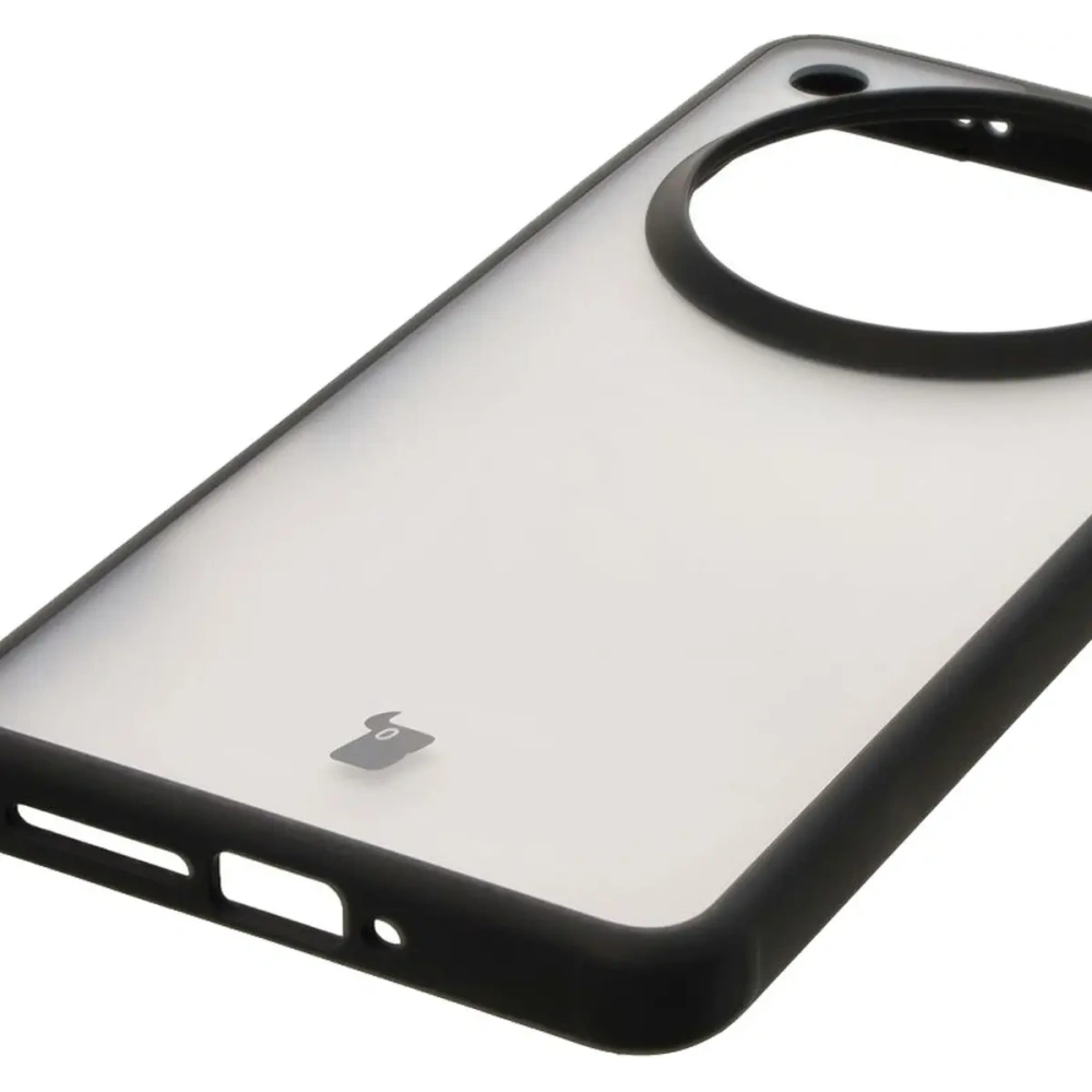 Etui Bizon Case Angelo do Oppo Find X8 Pro przydymione z czarną ramką