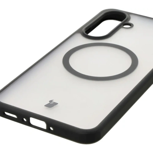 Kup Etui z pierścieniem magnetycznym Bizon Case MatteO do Samsung Galaxy A36 5G półprzezroczyste z czarną ramką - BIZ8026 - {ean13} - Sklep Home Screen