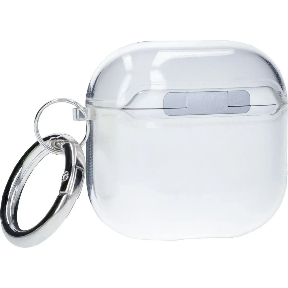 Elastyczne etui z karabińczykiem Bizon Case Headphone Clear do Apple AirPods 4 przezroczyste