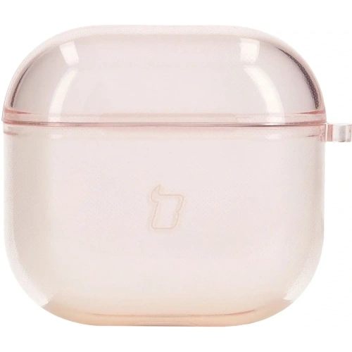 Kup Elastyczne etui z karabińczykiem Bizon Case Headphone Clear do Apple AirPods 4 przezroczysto-różowe - BIZ8031 - {ean13} - Sklep Home Screen