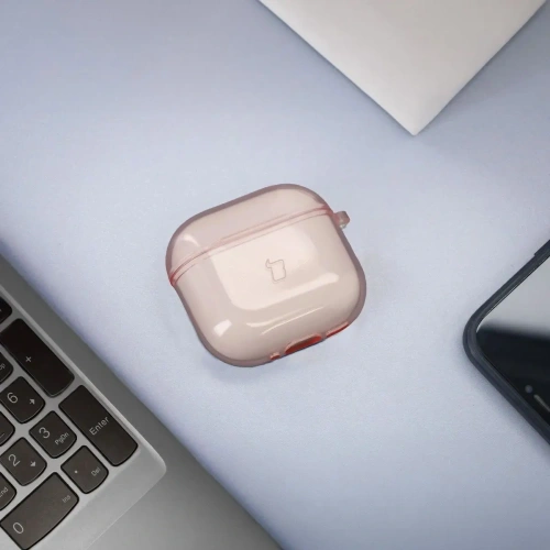 Kup Bizon Case Căști Clear Apple AirPods 4 roz-transparent - BIZ8031 - {ean13} - Sklep Home Screen