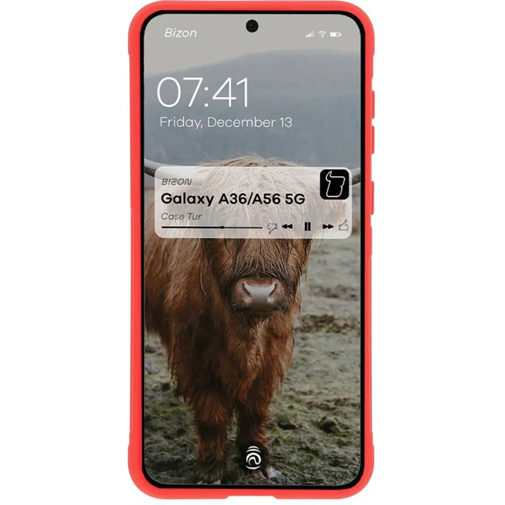 Pancerne etui Bizon Case Tur do Samsung Galaxy A36 5G / A56 5G czerwone