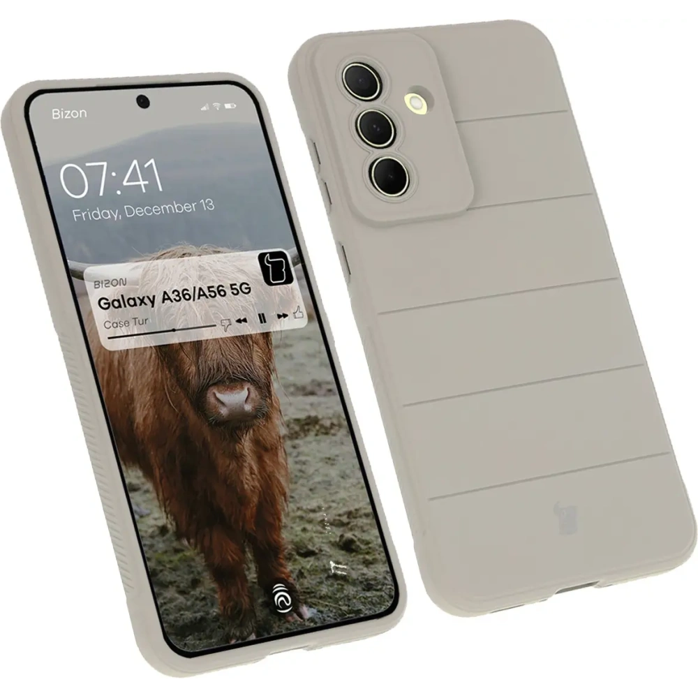 Pancerne etui Bizon Case Tur do Samsung Galaxy A36 5G / A56 5G jasnoszare