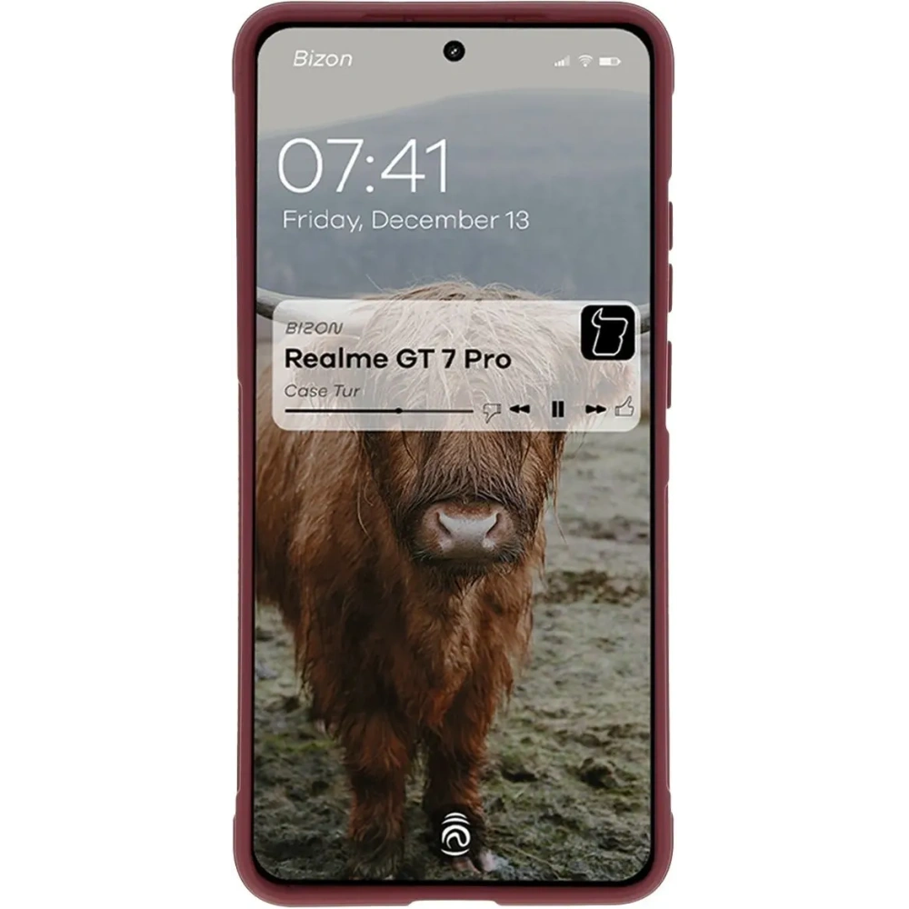 Pancerne etui Bizon Case Tur do Realme GT 7 Pro ciemnofioletowe