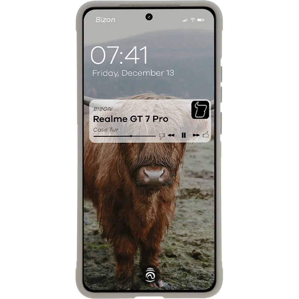 Pancerne etui Bizon Case Tur do Realme GT 7 Pro jasnoszare