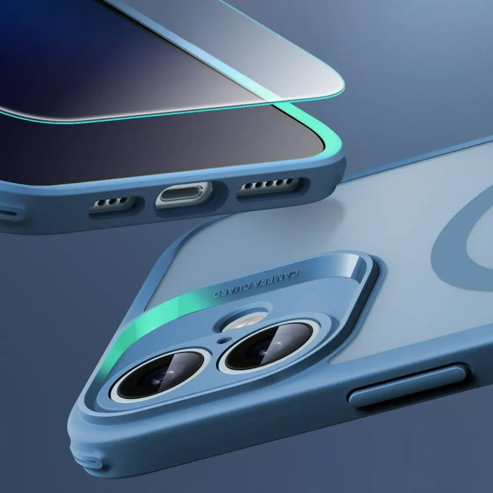 Etui + szkło  ESR Classic Pro Set Halolock MagSafe Apple iPhone 16 Frosted Blue