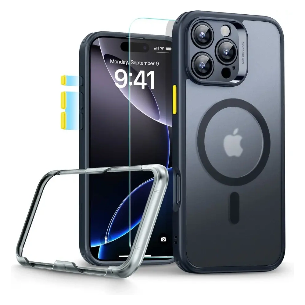 Etui + szkło  ESR Classic Pro Set Halolock MagSafe Apple iPhone 16 Pro Frosted Black
