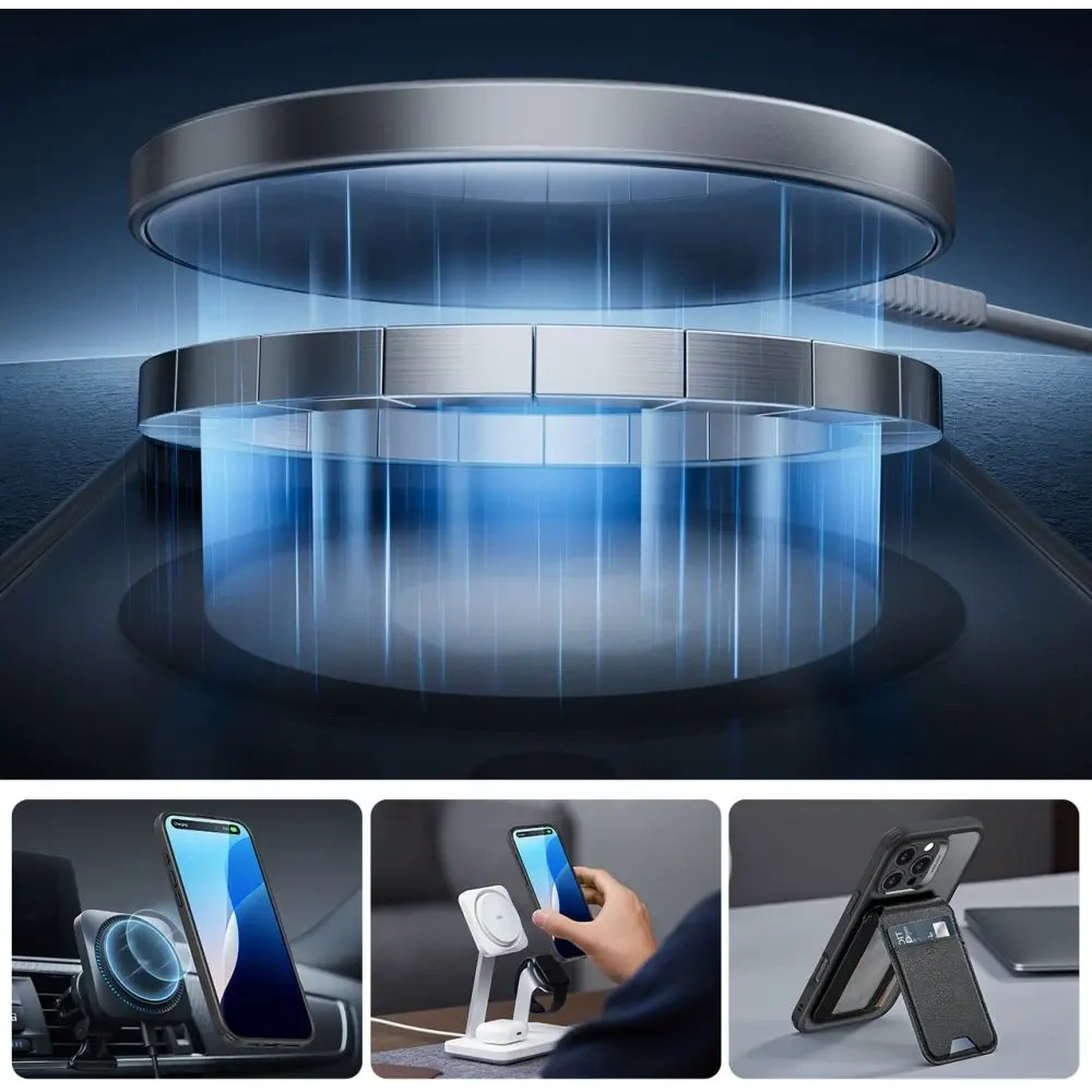 Etui + szkło  ESR Classic Pro Set Halolock MagSafe Apple iPhone 16 Pro Frosted Black