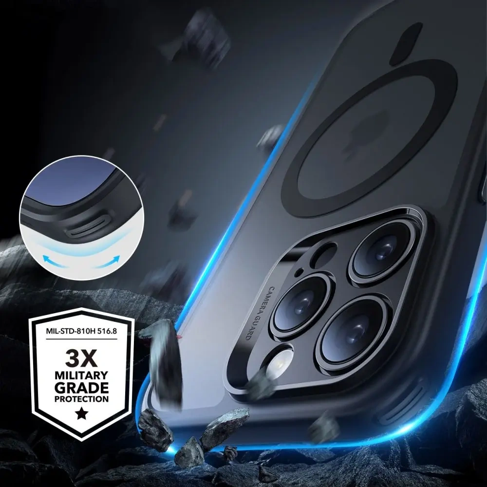 Etui + szkło  ESR Classic Pro Set Halolock MagSafe Apple iPhone 16 Pro Max Frosted Black