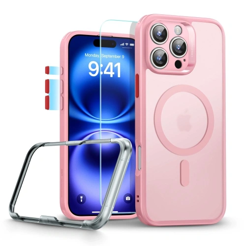 Buy ESR Classic Pro Set Halolock MagSafe Apple iPhone 16 Pro Max Frosted Pink - ESR875 - {ean13} - Home Screen Store Europe