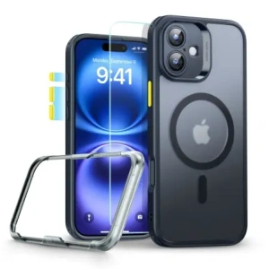 Kup Etui + szkło ESR Classic Pro Set Halolock MagSafe Apple iPhone 16 Frosted Black - ESR876 - {ean13} - Sklep Home Screen