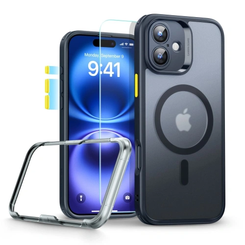 Kup Etui + sklo ESR Classic Pro Set Halolock MagSafe Apple iPhone 16 Frosted Black - ESR876 - {ean13} - Sklep Home Screen