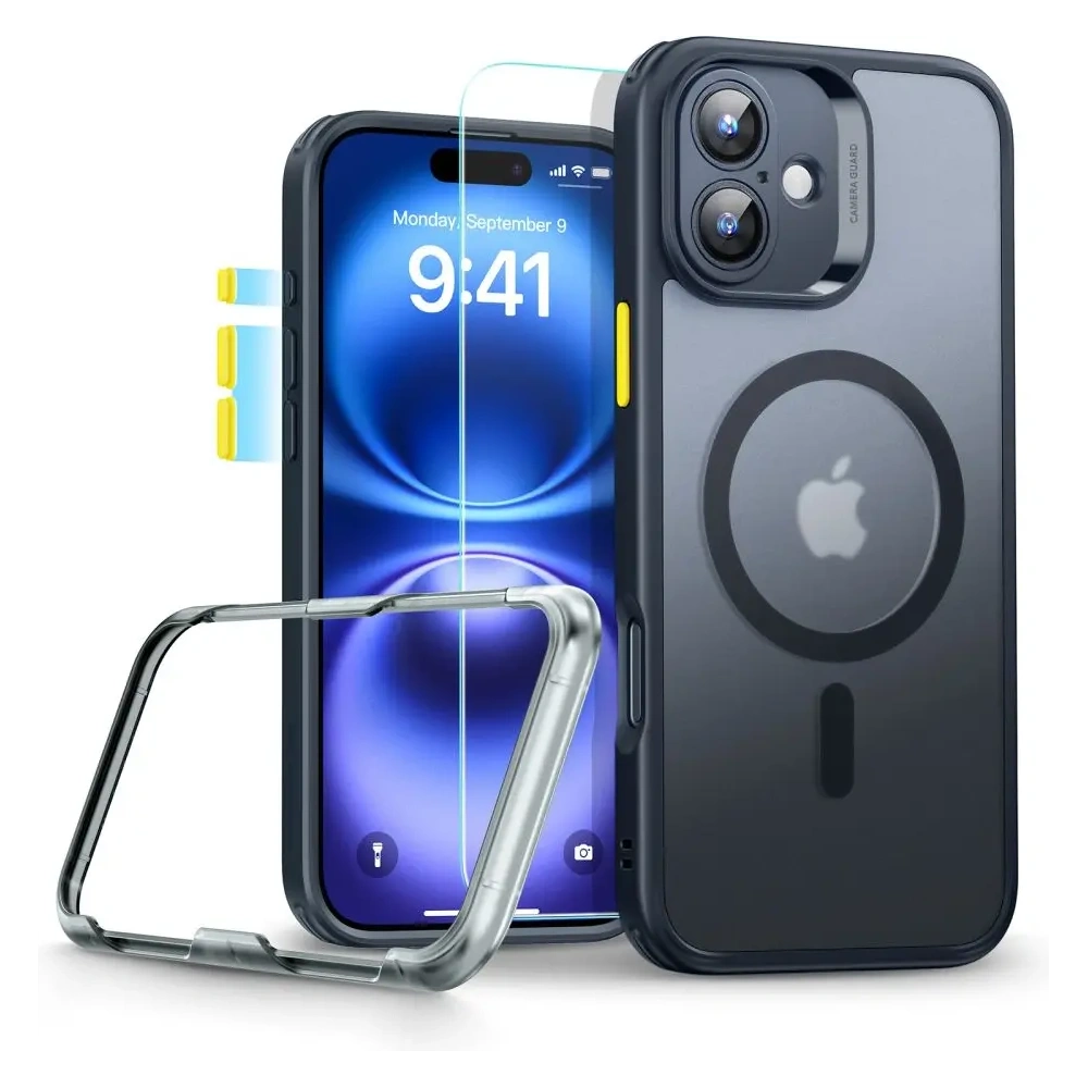 Etui + szkło  ESR Classic Pro Set Halolock MagSafe Apple iPhone 16 Frosted Black