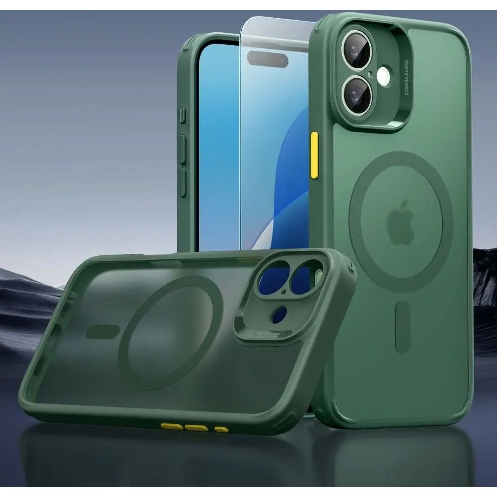 Etui + szkło  ESR Classic Pro Set Halolock MagSafe Apple iPhone 16 Frosted Green