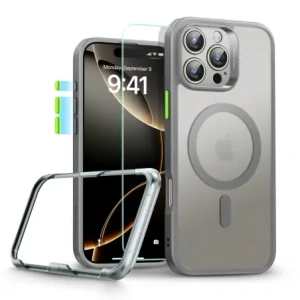 Kup Etui + szkło ESR Classic Pro Set Halolock MagSafe Apple iPhone 16 Pro Frosted Grey - ESR879 - {ean13} - Sklep Home Screen