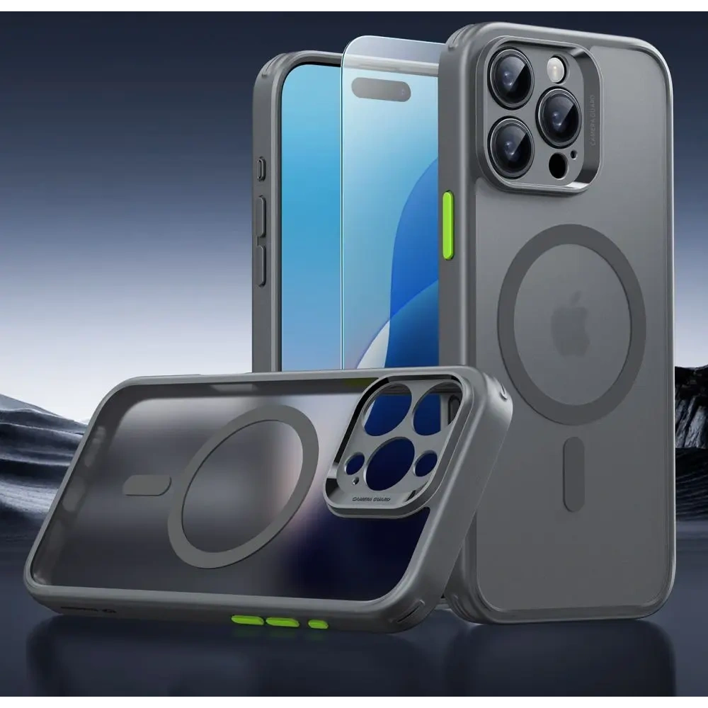 Etui + szkło  ESR Classic Pro Set Halolock MagSafe Apple iPhone 16 Pro Frosted Grey