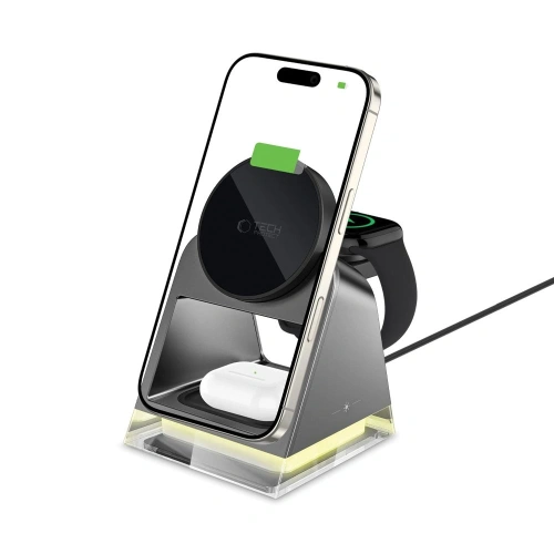 Kup Ładowarka bezprzewodowa Tech-Protect QI15W-A43 3in1 Magnetic MagSafe Wireless Charger Black - THP3697 - {ean13} - Sklep Home Screen