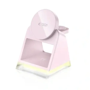 Kup Ładowarka bezprzewodowa Tech-Protect QI15W-A43 3in1 Magnetic MagSafe Wireless Charger Baby Pink - THP3698 - {ean13} - Sklep Home Screen