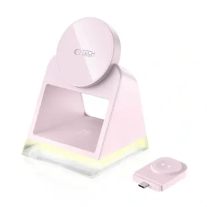 Kup Ładowarka bezprzewodowa Tech-Protect QI15W-A43 3in1 Magnetic MagSafe Wireless Charger Baby Pink - THP3698 - {ean13} - Sklep Home Screen