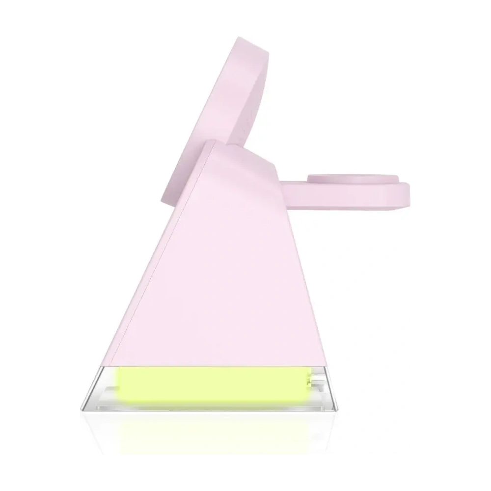 Ładowarka bezprzewodowa Tech-Protect QI15W-A43 3in1 Magnetic MagSafe Wireless Charger Baby Pink