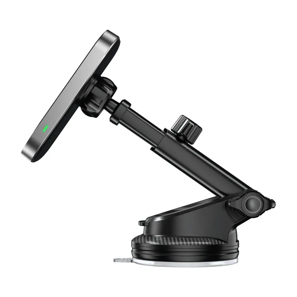 Uchwyt samochodowy na kokpit / do kratki z ładowarką bezprzewodową Tech-Protect MM15W-V9 Magnetic MagSafe Dashboard & Vent Car Mount Wireless Charger 15W Black