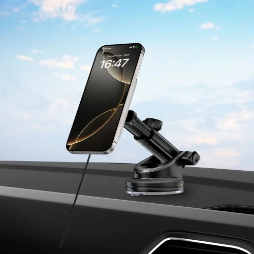 Buy Tech-Protect MM15W-V9 Magnetic MagSafe Dashboard & Vent Car Mount Wireless Charger 15W Black - THP3699 - {ean13} - Home Screen Store Europe