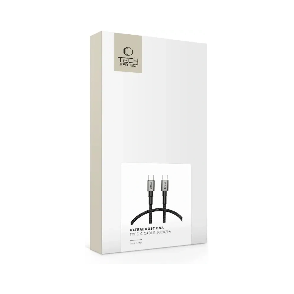 Kabel Tech-Protect Ultraboost DNA USB-C / USB-C Cable PD100W/5A 25cm Iron Grey