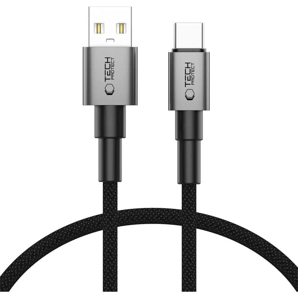 Kabel Tech-Protect Ultraboost DNA USB-A / USB-C Cable 15W/3A 50cm Iron Grey