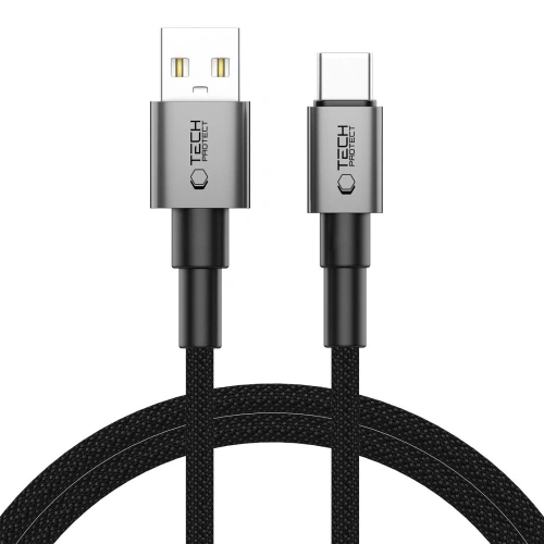 Kup Tech-Protect Cablu Ultraboost DNA USB-A / USB-C 15W/3A 100cm Gri Fier - THP3703 - {ean13} - Sklep Home Screen