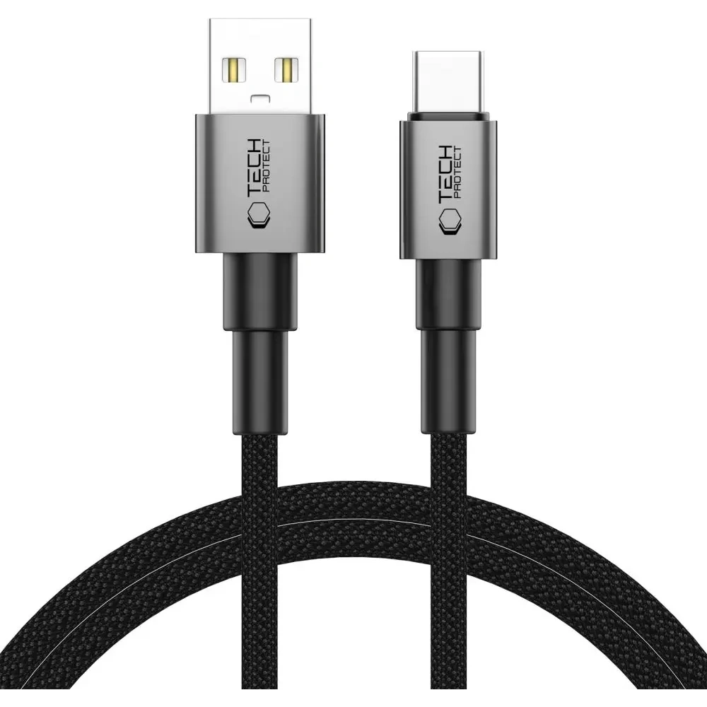 Kabel Tech-Protect Ultraboost DNA USB-A / USB-C Cable 15W/3A 100cm Iron Grey